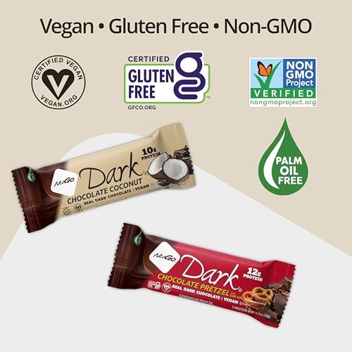 NuGo Dark Chocolate Pretzel and Sea Salt, 12g Protein Bar, Vegan, Gluten Free, Non-GMO, Kosher Pareve, 24 Count - Image 4