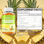 Boasi sugar free potassium supplement gummies side panel showing nutritional facts and ingredients.