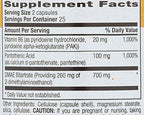Country Life brain support supplement capsule bottle showing supplement facts and clean certified gluten free labels.
