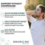 Granions vegan capsules showing the premium immune support blend for adults and children.