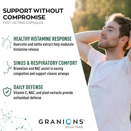 Granions vegan capsules showing the premium immune support blend for adults and children.
