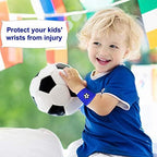 Child wearing soft sponge sports wristbands during physical activity