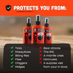 Ben's tick and mosquito repellent showing application pump nozzle details.