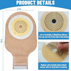 Heagimed Jenshhch ostomy supplies package showing 22 pieces of cut to fit stoma pouches