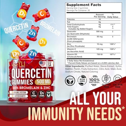 Sugar free vegan quercetin 500 milligram gummies texture and size visualization