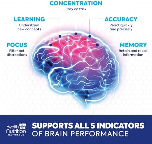 Nature's Peak cognitive health brain booster capsules displayed clearly alongside healthy lifestyle elements.