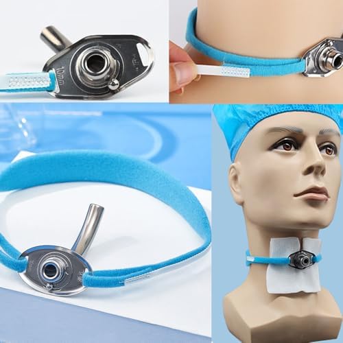 DeaHea post surgery medical neck strap showing standard secure attachments for cannulas.