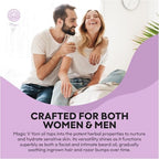 Magic V Steam feminine moisturizer ingredients including rose and sweet almond oil