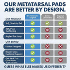Side profile of the low-profile metatarsal pad showing the thickness of the soft gel.