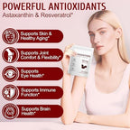 QYCOTXYR Astaxanthin dietary supplement packaging highlighting eye skin and immune support benefits