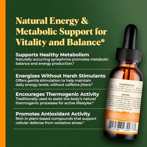 Alcohol-free and sugar-free bitter orange tincture with 6 percent synephrine.