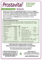 Imported HealthAid Prostavital capsules dietary supplement bottle for men's urinary wellness