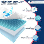 Close up of absorbent top fabric texture on incontinence pad
