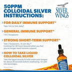 Natural Path Silver Wings Colloidal Silver liquid pouring from dropper close up