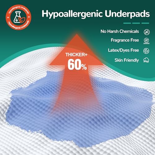 MILDPLUS adult bed underpads showing close up of the diamond pattern skin friendly texture.