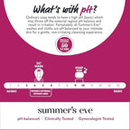 Summer's Eve Amber Nights bottle showing paraben-free and dye-free formula