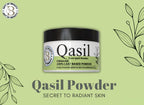 Pure green Somali Qasil powder texture for organic face mask preparation