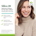Supplement facts panel for Terry Naturally Silica 20