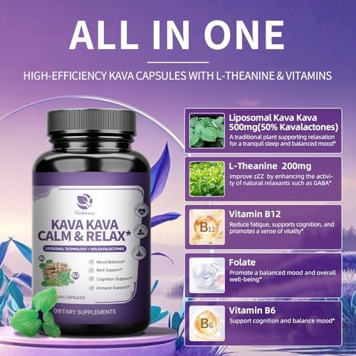 Lukaree Kava Kava capsules side view showing liposomal absorption benefits