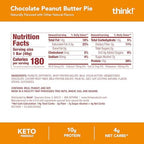 think! Delight Protein Bars, Chocolate Peanut Butter Pie, Low Sugar & Low Carb Gluten-Free Snack, Keto Friendly Snacks, 12 Count (Packaging May Vary) - Image 7