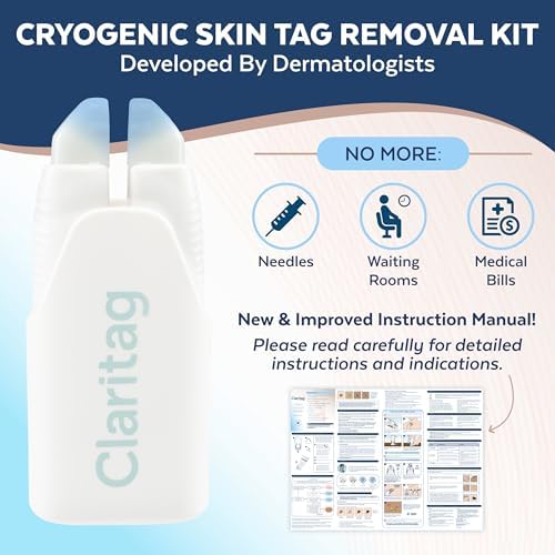 Step by step visual guide of the Claritag freeze and thaw removal process.