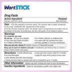 WartStick maximum strength wart remover instructions and ingredients label view.