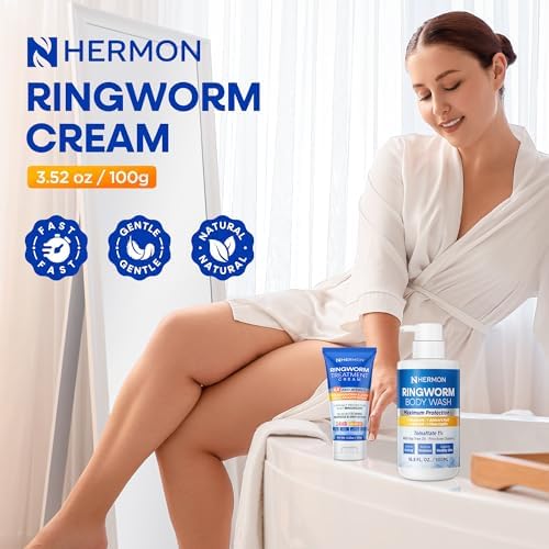 Hermon dermatophyte defense cream standing upright displaying the anti itch and anti redness benefits