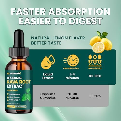 Vegan USA imported liposomal kava liquid bottle for sleep support.