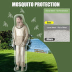 Homeya mosquito suit zippered hood detail