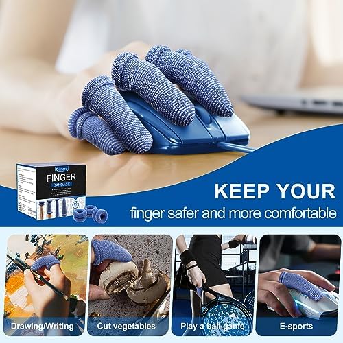 Sweat absorbent finger shields package showing sixty pieces content