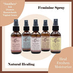 Natural herbal yoni spray for postpartum soreness and vaginal dryness relief.