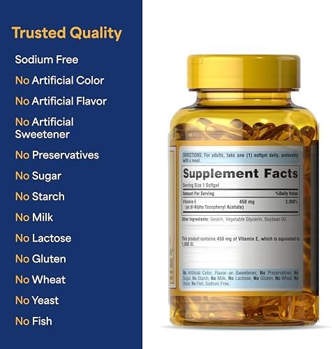 Authentic USA imported Puritan's Pride Vitamin E double pack packaging for premium healthcare routines.