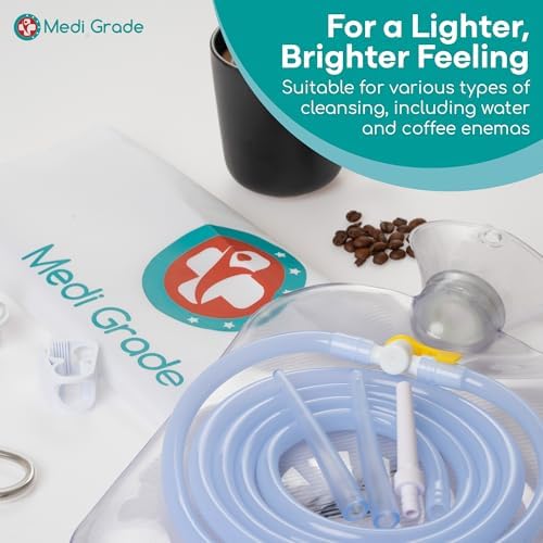 Full contents of the Medi Grade enema kit for professional home detoxification.
