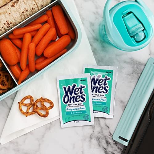 Wet Ones Hand and Face Wipes Singles, Unscented Wipes for Sensitive Skin | Individual Wipes, Hand Wipes Individually Wrapped | 24 ct. (6 pack) - Image 5