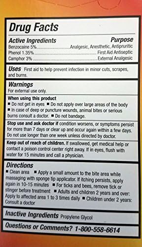 StingEze 0.5 ounce bug bite pen with sponge tip applicator for itching