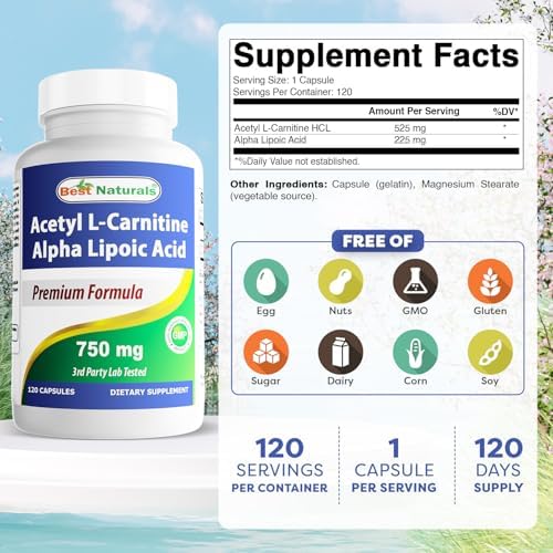 Best Naturals nutritional supplement facts label