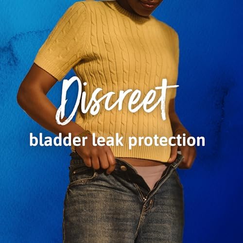 Side angle of TENA sensitive care women bladder control pads highlighting the breathable daily protection materials.