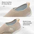 Side profile of Scurtain zero drop barefoot walking sneakers for women.