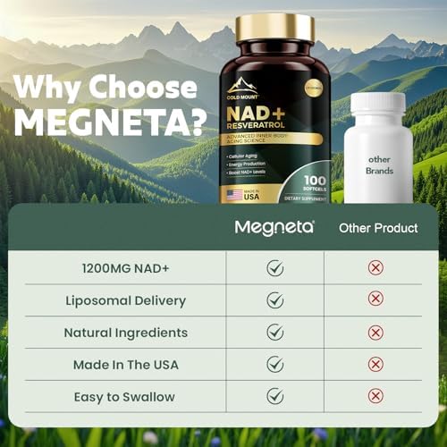 Authentic USA imported Megneta NAD+ bottle isolated