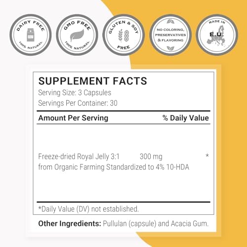 Authentic USA imported Supersmart organic royal jelly dietary supplement