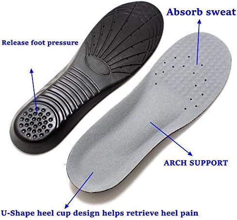Underside of Amitataha insoles showing trim-to-fit size guides