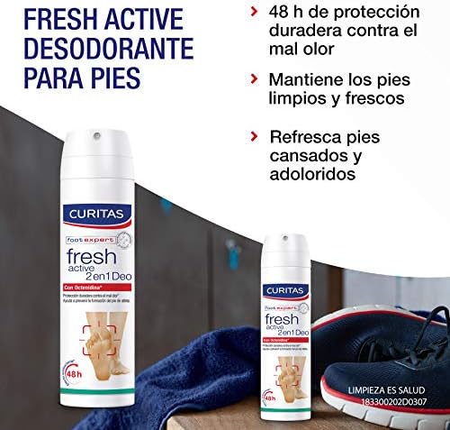 Dermatologically tested 150ml Curitas Fresh Active aerosol canister