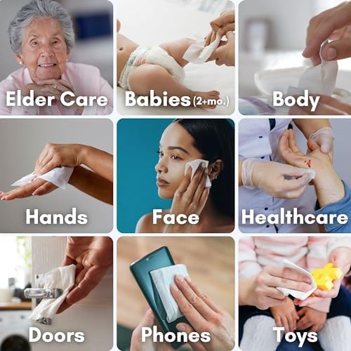 Nurture XL Antibacterial Body & Hand Wipes | Alcohol-Free Antiseptic Wet Sanitizer Towelettes for Germ Removal, Disinfecting Skin, Sanitizing Hands |Cleaning Cloths | Adults & Baby | Thick & Strong - Image 2