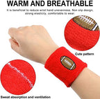 Gejoy kids sweat bands set displaying blue and green patterns