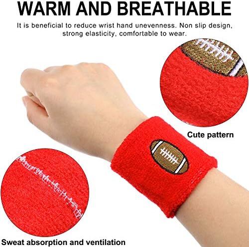Gejoy kids sweat bands set displaying blue and green patterns