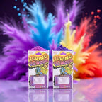 Purple funny itching powder packets for April Fool Day practical jokes