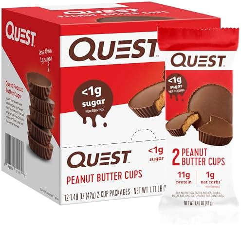 Quest Nutrition Peanut Butter Cups, 11g Protein, 1g Sugar, Low Carb, Gluten Free, Keto Friendly, 12 Count - Image 2