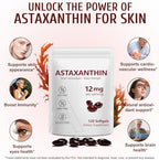 QYCOTXYR Astaxanthin ten in one max strength label showing twelve milligram supplement facts
