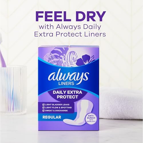 Always Unscented Daily Liners for women multi-fluid protection benefits