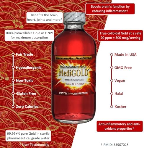 Sirius Metals True Colloidal Gold Dietary Supplement label and ingredient details